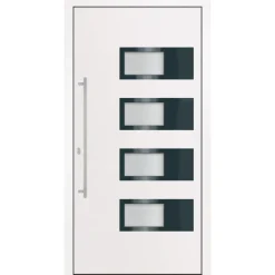 vidaXL Porte d'entrée 100x200 cm Aluminium et PVC
