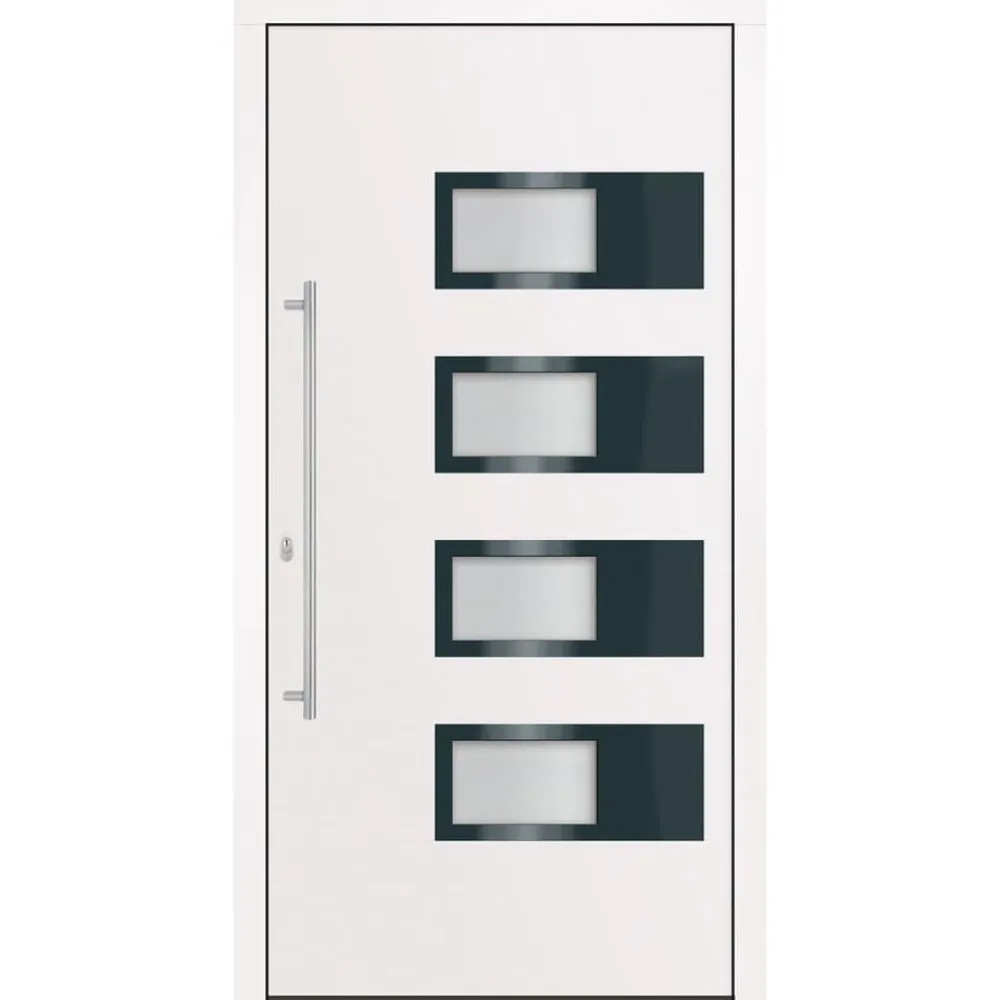 vidaXL Porte d'entrée 100x200 cm Aluminium et PVC