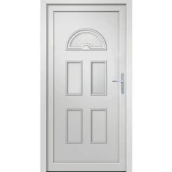 vidaXL Porte d'entrée blanc 88x208 cm PVC