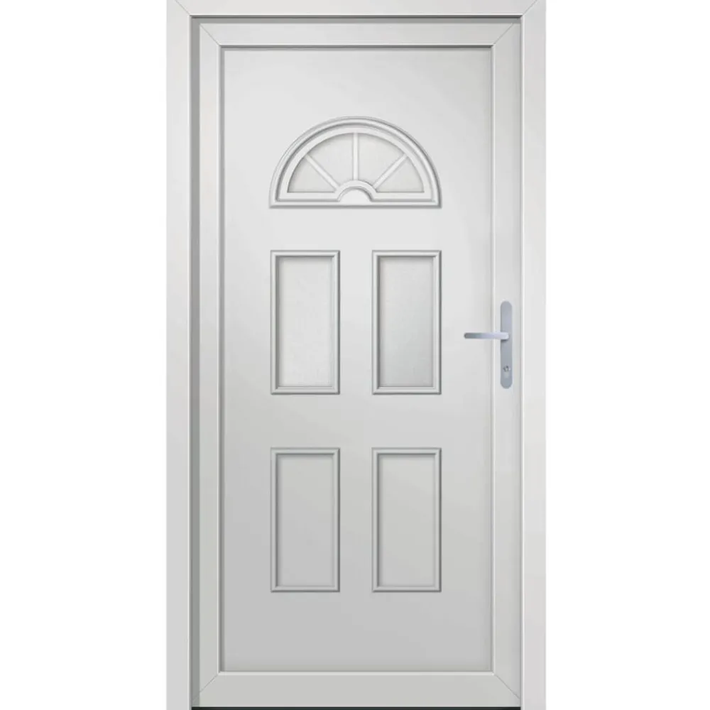 vidaXL Porte d'entrée blanc 88x208 cm PVC