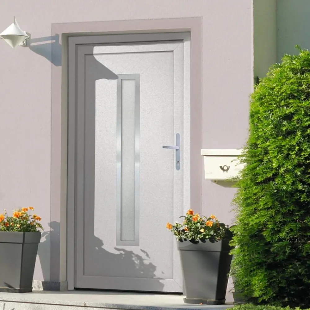 vidaXL Porte d'entrée Blanc 88x200 cm PVC