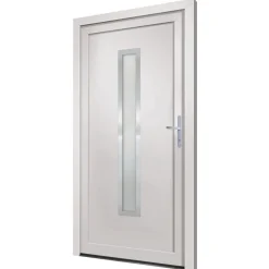 vidaXL Porte d'entrée Blanc 88x200 cm PVC