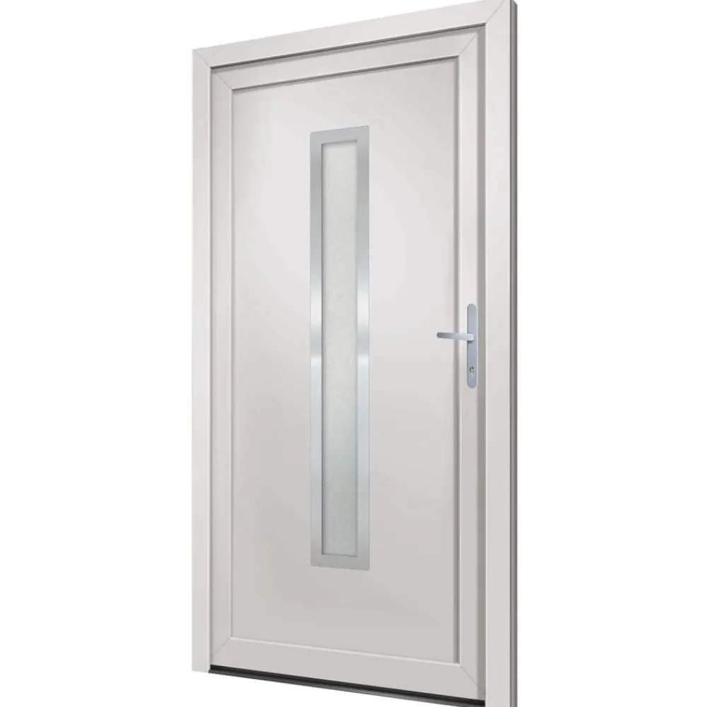 vidaXL Porte d'entrée Blanc 88x200 cm PVC