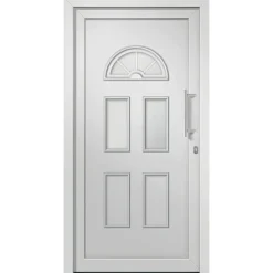 Matériaux De Construction-vidaXL Porte d'entrée Blanc 88x208 cm