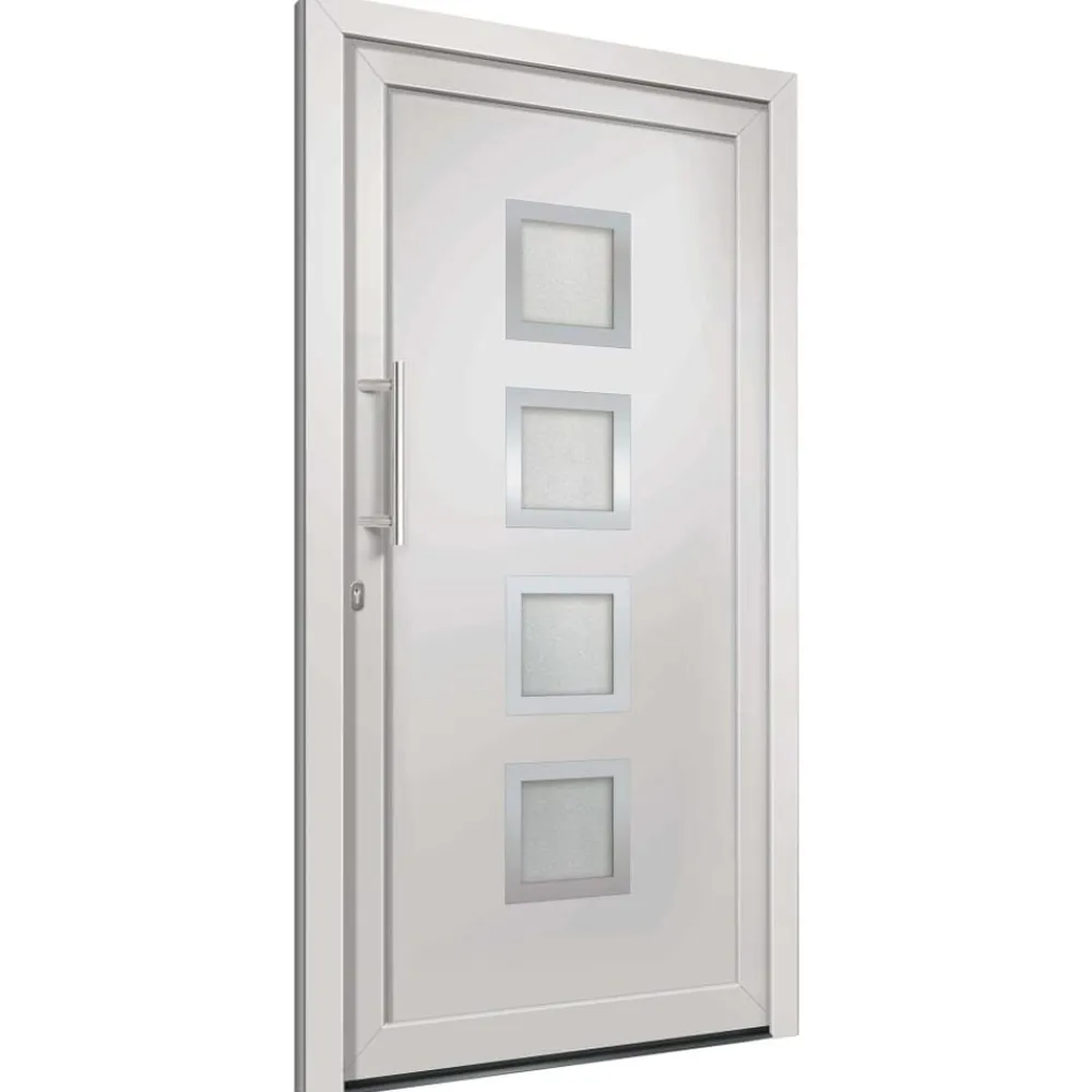 vidaXL Porte d'entrée Blanc 88x200 cm