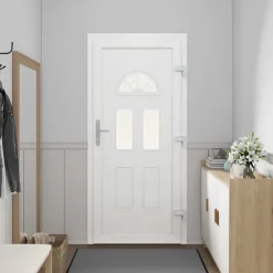 vidaXL Porte d'entrée Blanc 98x208 cm PVC