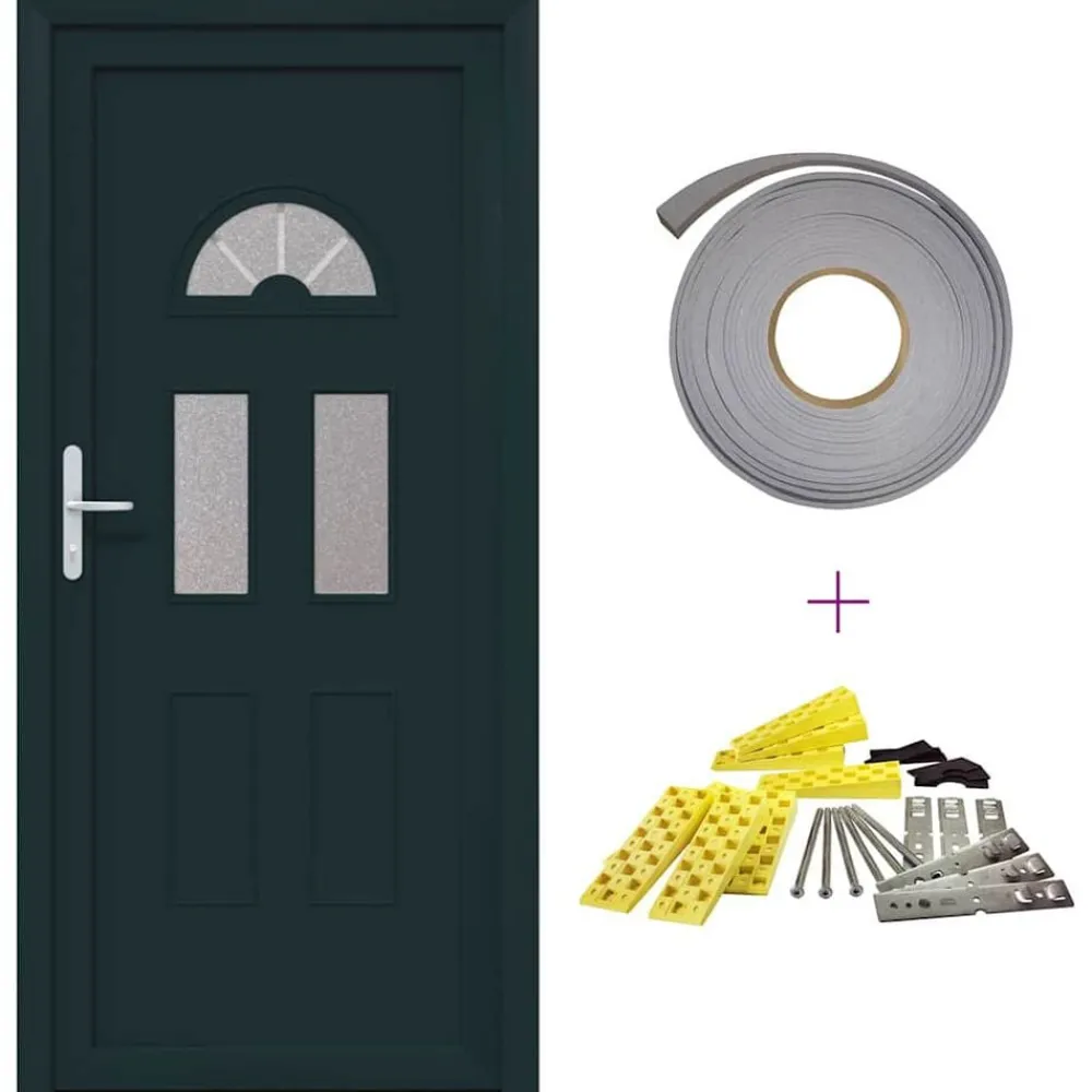 Matériaux De Construction-vidaXL Porte d'entrée Blanc 98x208 cm PVC