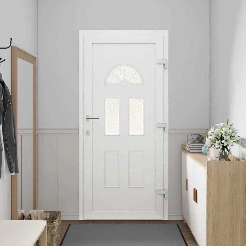 vidaXL Porte d'entrée Blanc 98x198 cm