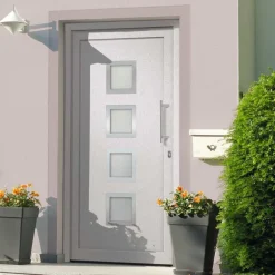 vidaXL Porte d'entrée Blanc 88x200 cm