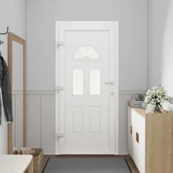 vidaXL Porte d'entrée Blanc 98x208 cm