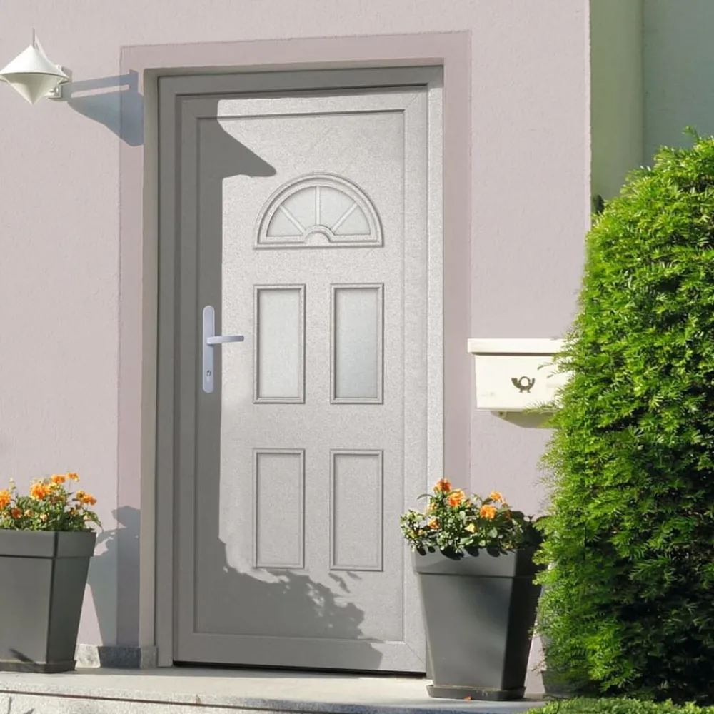 Matériaux De Construction-vidaXL Porte d'entrée blanc 88x208 cm PVC