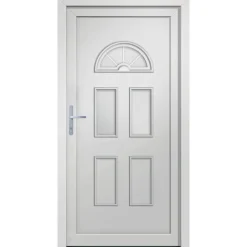 Matériaux De Construction-vidaXL Porte d'entrée blanc 88x208 cm PVC