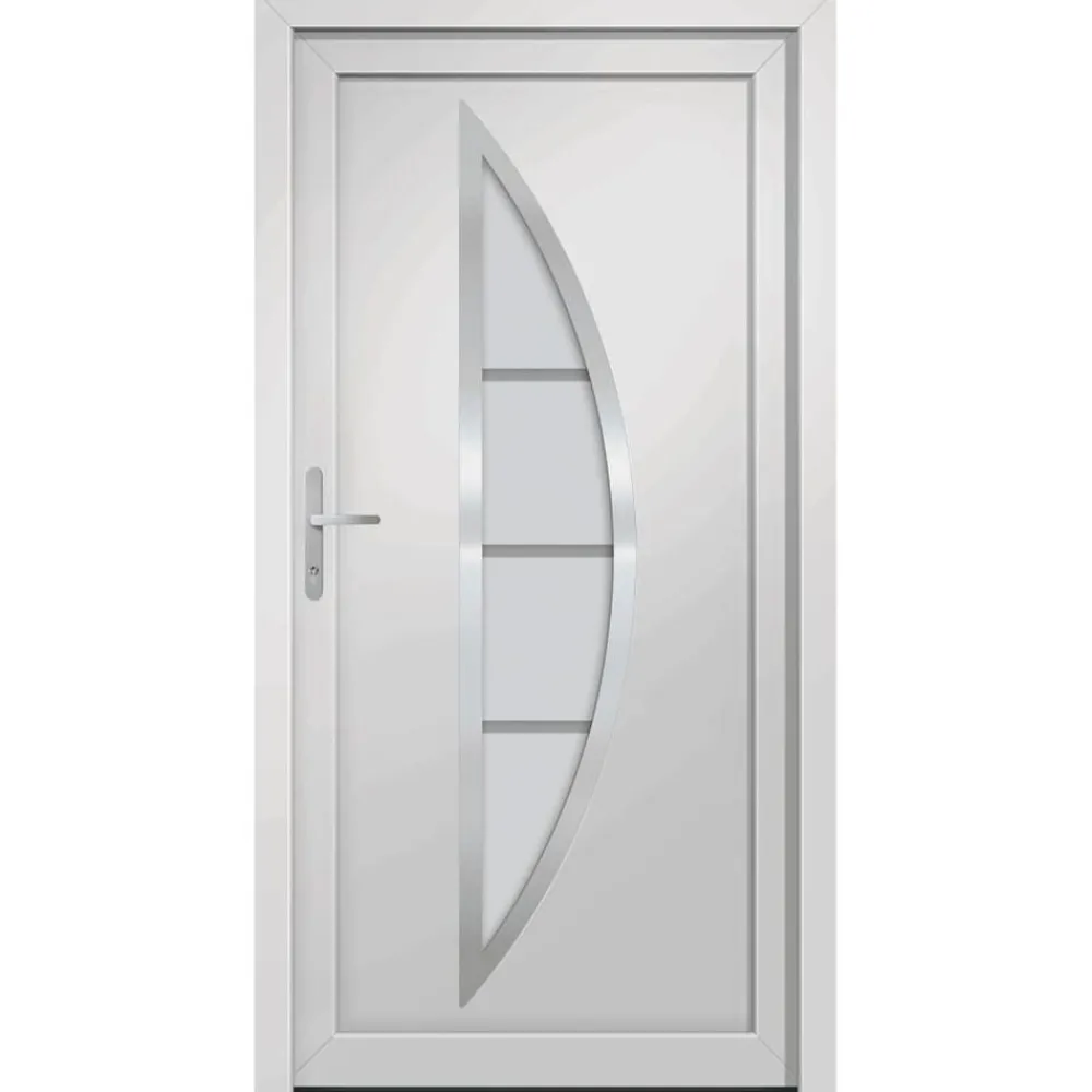 vidaXL Porte d'entrée Blanc 88x200 cm PVC
