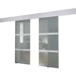 Matériaux De Construction-vidaXL Porte double coulissante Verre