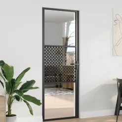 vidaXL Porte en verre Fretwork 76 x 3.5 x 201.5 cm Aluminium
