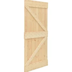 Matériaux De Construction-vidaXL Porte NARVIK 80 x 210 cm Bois de pin massif Naturel