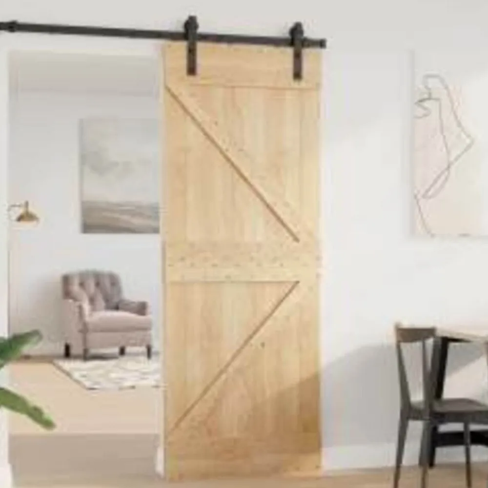 Matériaux De Construction-vidaXL Porte NARVIK 80 x 210 cm Bois de pin massif Naturel