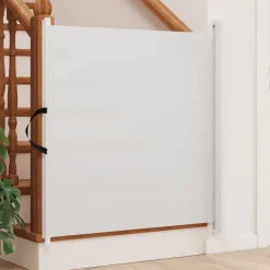 Accessoires De Sécurité Pour Bébés-vidaXL Porte rétractable pour animaux de compagnie 82,5x125 cm Blanc