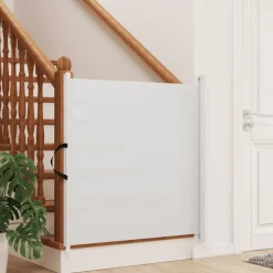 Accessoires De Sécurité Pour Bébés-vidaXL Porte rétractable pour animaux de compagnie 82,5x125 cm Blanc