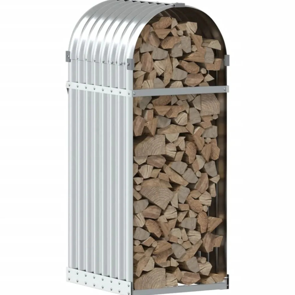 vidaXL Porte-bûches é 40x45x100 cm acier galvanisé
