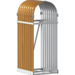 vidaXL Porte-bûches 40x45x100 cm acier galvanisé