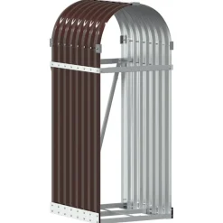 vidaXL Porte-bûches 40x45x100 cm acier galvanisé
