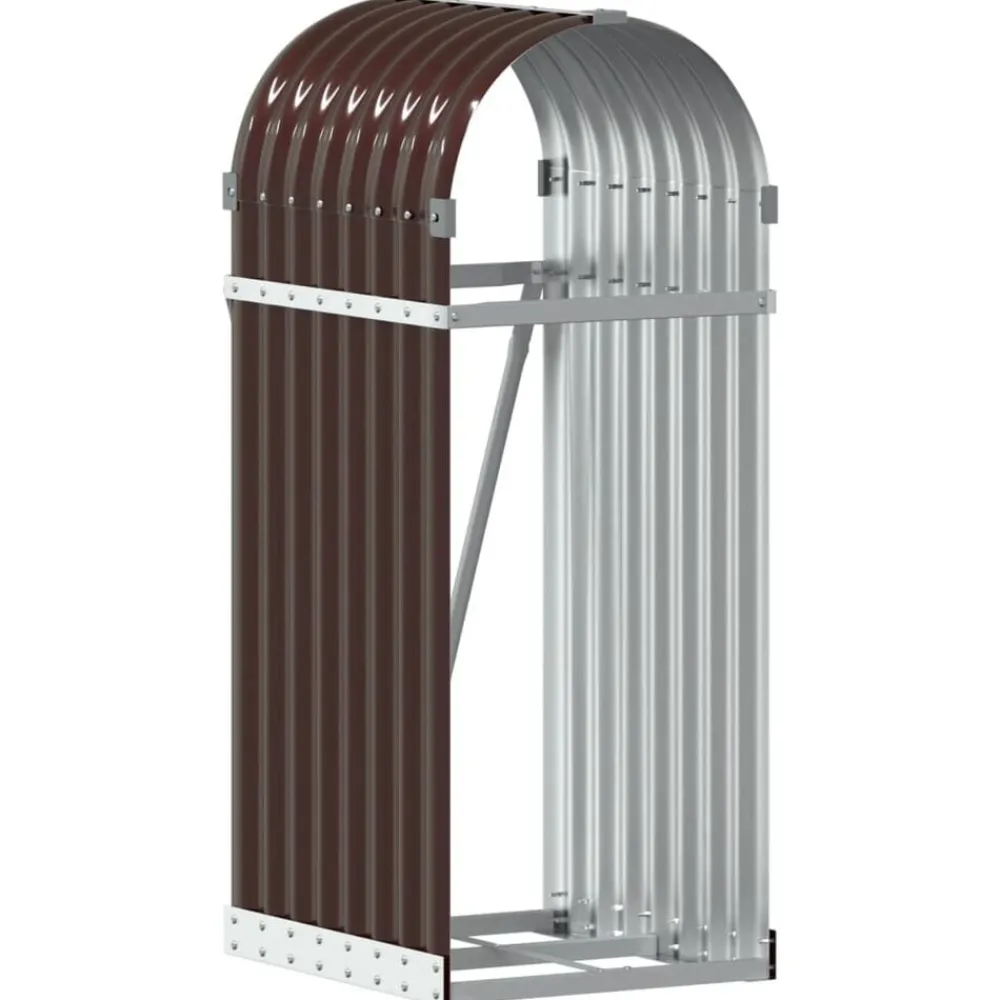 vidaXL Porte-bûches 40x45x100 cm acier galvanisé