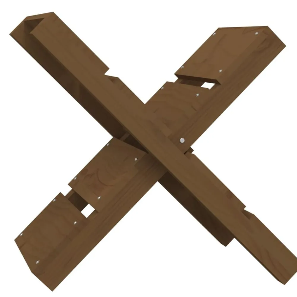 vidaXL Porte-bûches 47x39,5x48 cm Bois massif de pin