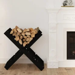 vidaXL Porte-bûches 47x39,5x48 cm Bois massif de pin