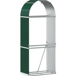 vidaXL Porte-bûches 80x45x190 cm acier galvanisé