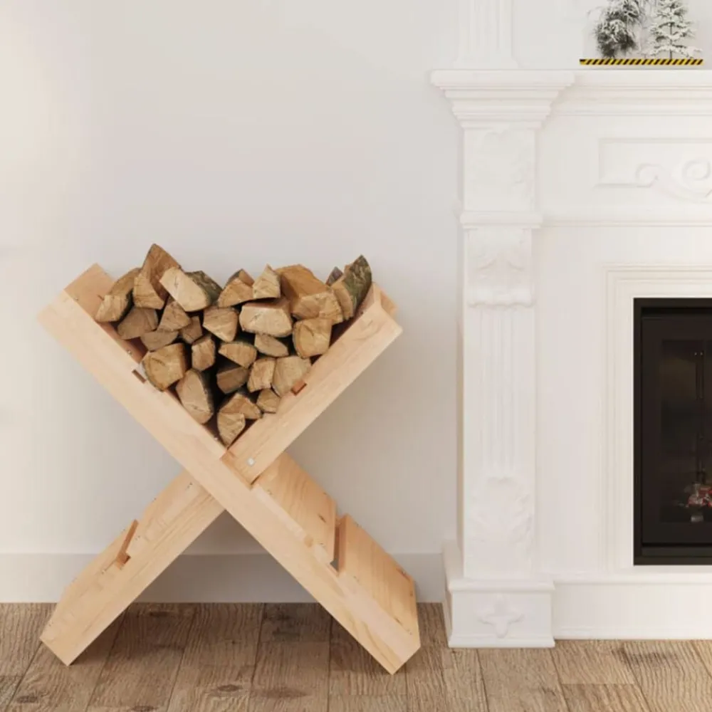 Accessoires Pour Cheminées & Poêles À Bois-vidaXL Porte-bûches 47x39,5x48 cm Bois massif de pin Naturel