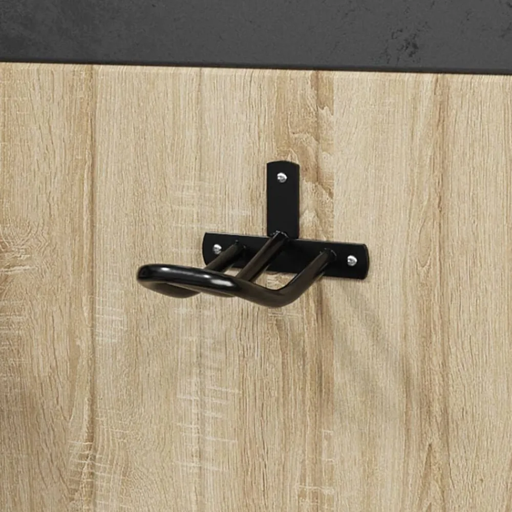 Loisirs De Plein Air-vidaXL Porte-bride mural noir fer