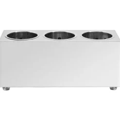 vidaXL Porte-couverts 3 grilles Rectangulaire Acier inoxydable