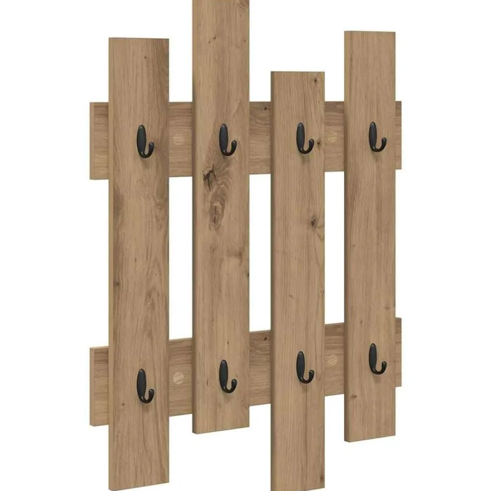 vidaXL Porte-manteau mural Chêne artisanal 60 x 3 x 82 cm