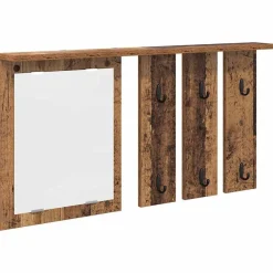 Étagères-vidaXL Porte-manteau mural avec étagère 85 x 10 x 45 cm Bois ancien
