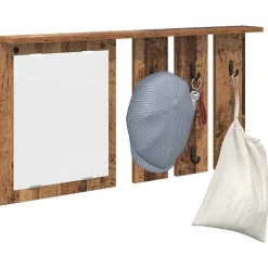 Étagères-vidaXL Porte-manteau mural avec étagère 85 x 10 x 45 cm Bois ancien