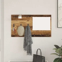 Étagères-vidaXL Porte-manteau mural avec étagère 90 x 10 x 50 cm Bois ancien