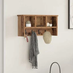 vidaXL Porte-manteau mural avec étagère 50 x 16 x 26 cm