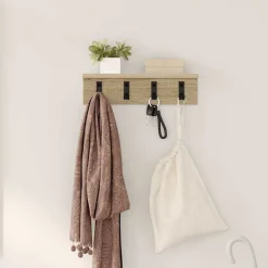 Étagères-vidaXL Porte-manteau mural Chêne Sonoma 40 x 10,5 x 10,5 cm Ch&ecirc;ne sonoma