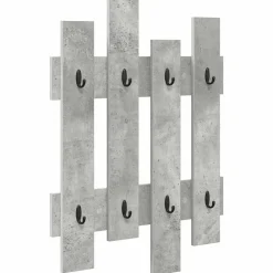 Étagères-vidaXL Porte-manteau mural 60 x 3 x 82 cm Bois d'ingénierie Gris béton