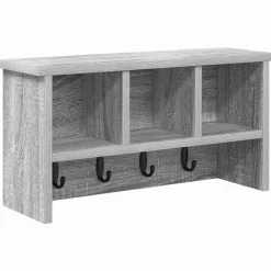 Étagères-vidaXL Porte-manteau mural avec étagère Gris Sonoma 50 x 16 x 26 cm Sonoma gris