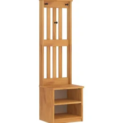 vidaXL Portemanteau SANDNES 45x40x159,5 cm bois massif pin