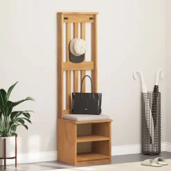 vidaXL Portemanteau SANDNES 45x40x159,5 cm bois massif pin