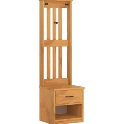 Bancs-vidaXL Portemanteau SANDNES 45x40x159,5 cm bois massif pin Finition acacia