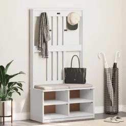 vidaXL Portemanteau SANDNES 87x40x159,5 cm bois massif pin