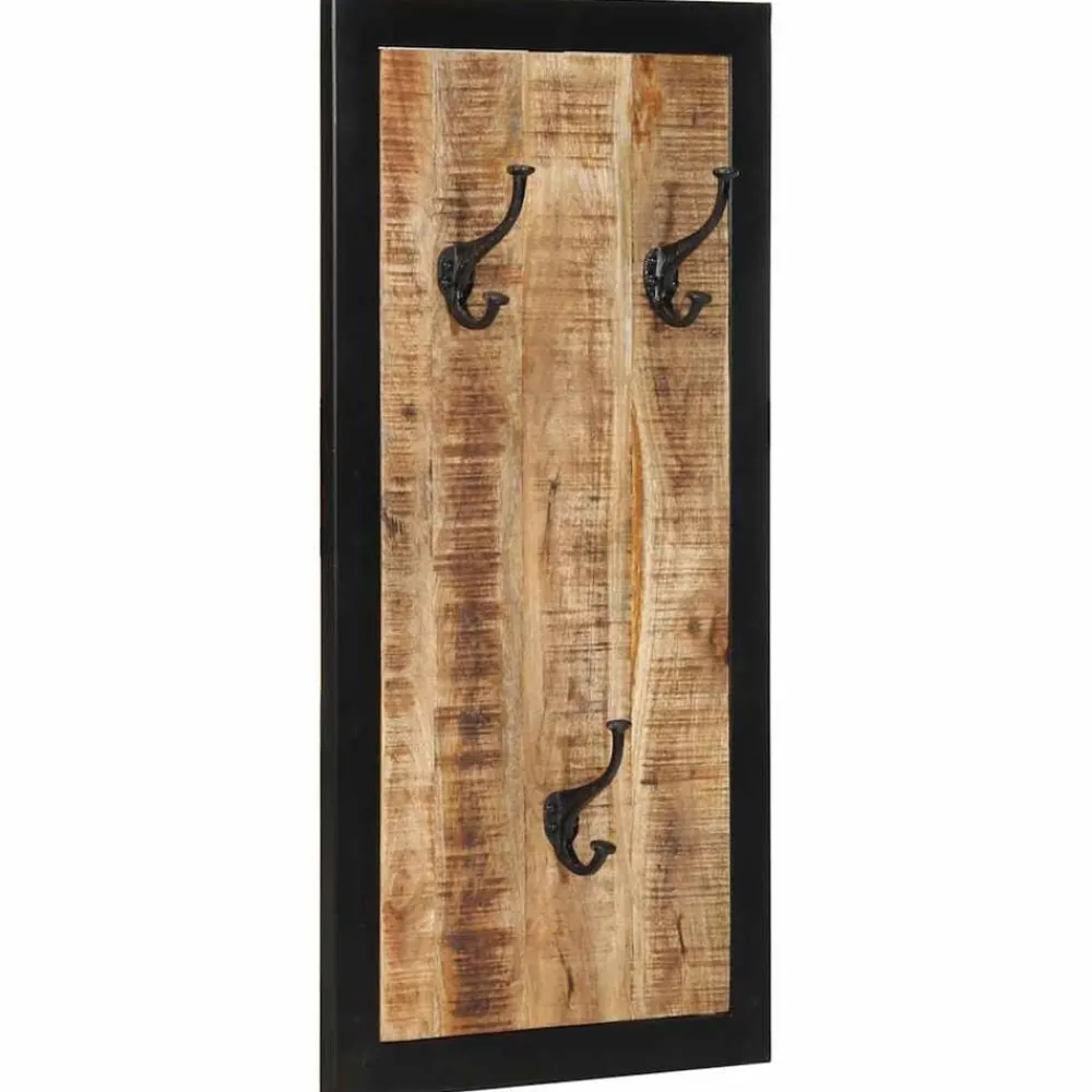 vidaXL Porte-manteau 40x2x80 cm bois de manguier massif brut