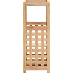 vidaXL Porte-parapluie 18 x 18 x 50 cm Bois de noyer massif