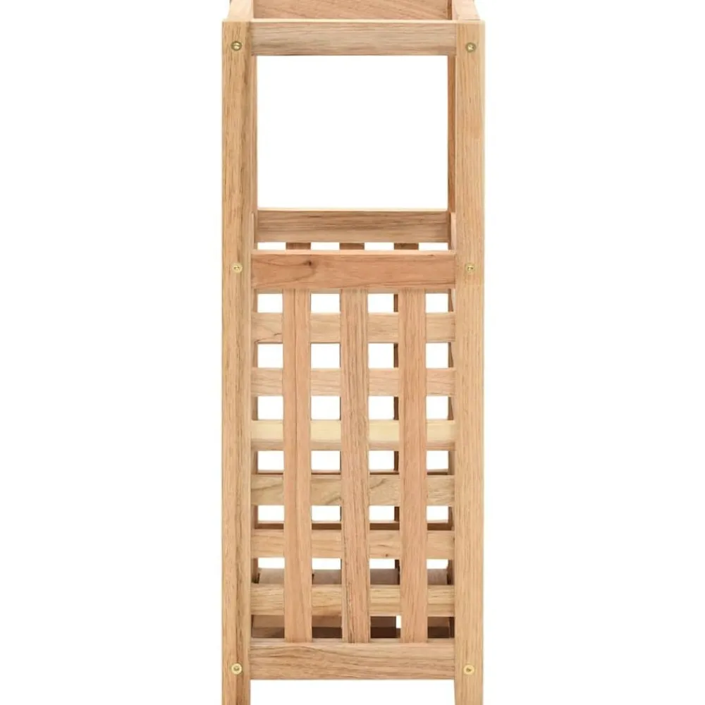 vidaXL Porte-parapluie 18 x 18 x 50 cm Bois de noyer massif