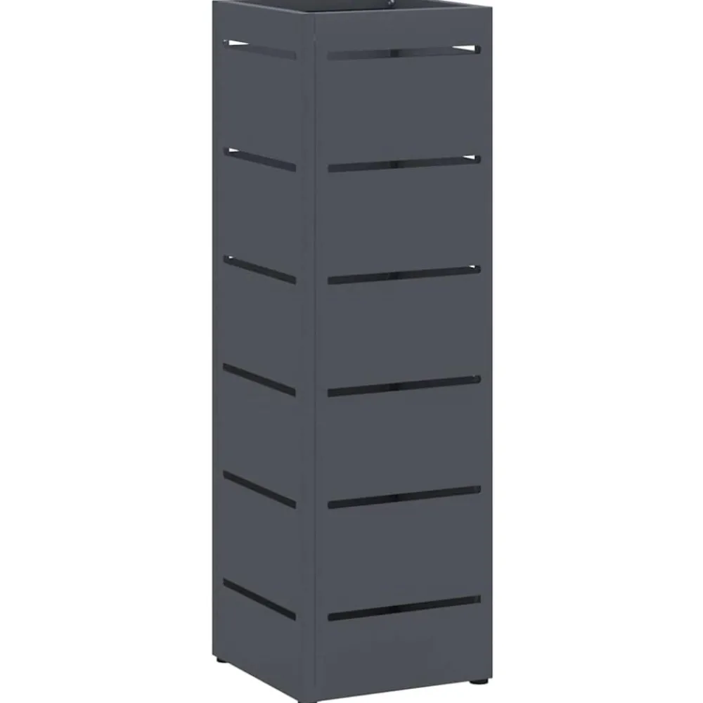 Produits Ménagers-vidaXL Porte-parapluie 15,5 x 15,5 x 49 cm Métal Anthracite