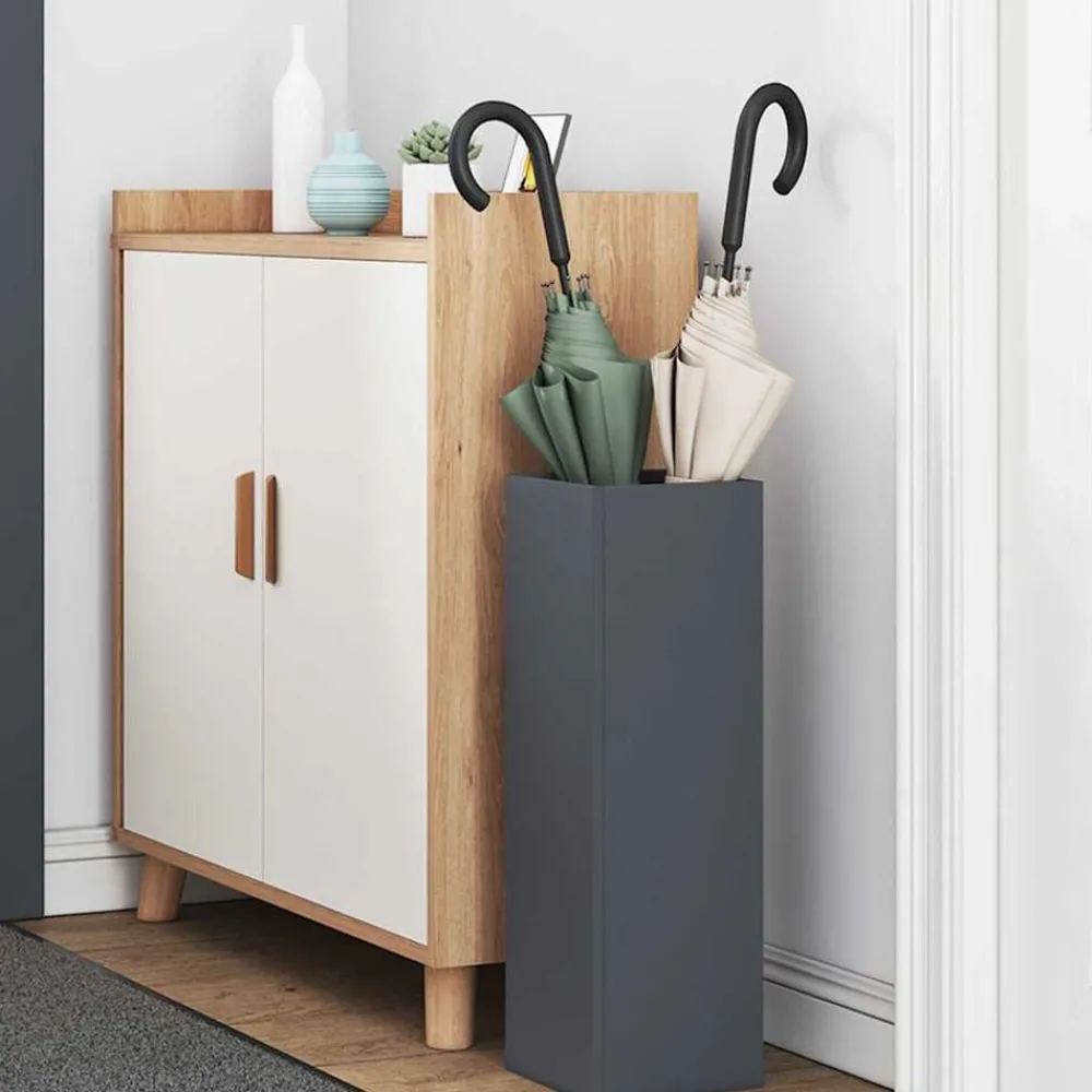 Produits Ménagers-vidaXL Porte-parapluie 15,5 x 15,5 x 49 cm Métal Anthracite